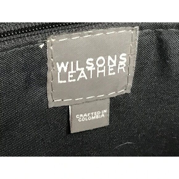 Wilsons Leather Unisex Black Inner Dividers Snap Crossbody Strap Messenger‎ Bag - Picture 10 of 10